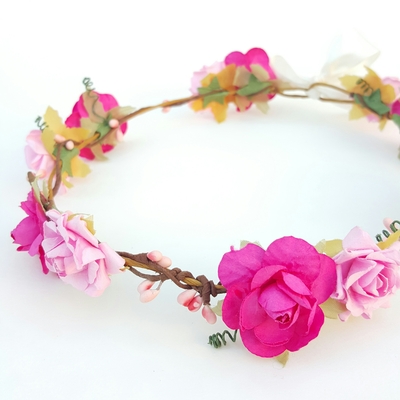 Deep Pink floral crown ♥