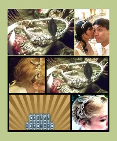 Daisy's Headband, The Great Gatsby, vintage 1920's style, Custom