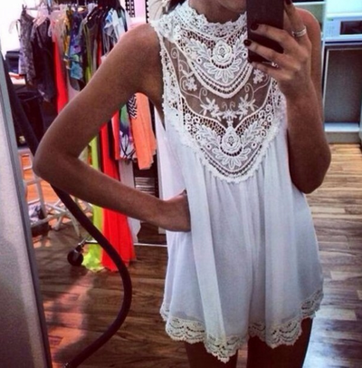 Enchanted White Boho Lace Dress