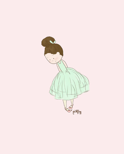 Shy Ballerina 4 Print (Color Options)