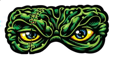 Monster eyes full color shaped vinyl sticker