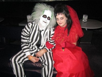 Child Size Beetlejuice Red Wedding Gown-Costume-Lydia Deetz--Tim Burton-Custom