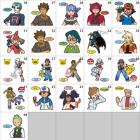 Pokemon Trainers, Gym Leaders, Villains, Other Humans Pan Stickers! - Thumbnail 1