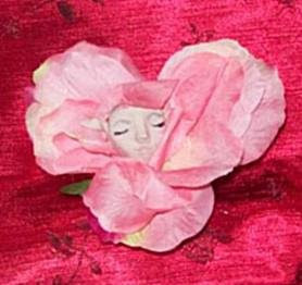 Flower Fairy Brooch Pin OOAK-Faeryspell Creations