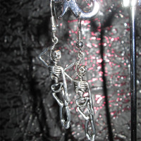 Hanging Skeleton Suicide Earrings  - Thumbnail 2