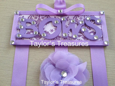Taylors Treasures - Bows Hair Bow Holder - Any Color/Any Pattern