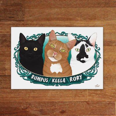 3 Cat Portrait Crest