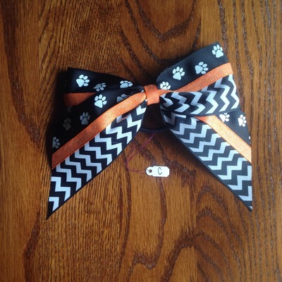 Black Chevron, Black/White Paws, and Glitter Orange