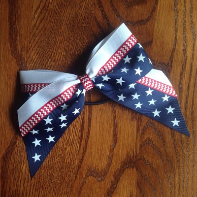 Navy Stars, Red Chevron, and Glitter White