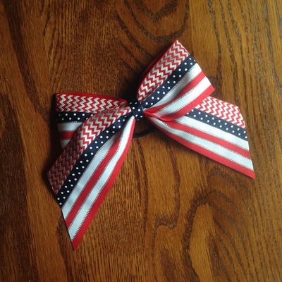Chevron, Stripes, Dots- Red, White, Navy, Silver