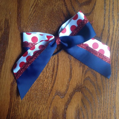Red Dots and Glitter, White, and Navy