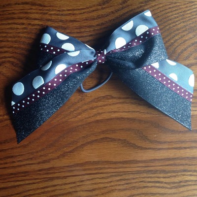 Dots and Glitter- Maroon, Grey, Black, and White