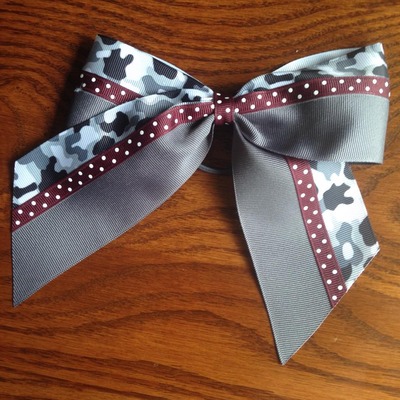 Camo and Dots- Grey, Black, Maroon, and White