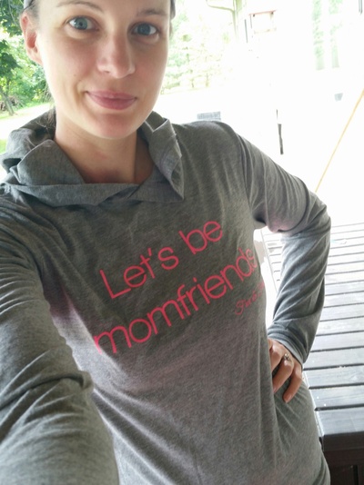 Let's Be Momfriends Jersey Long-Sleeved Hoodie