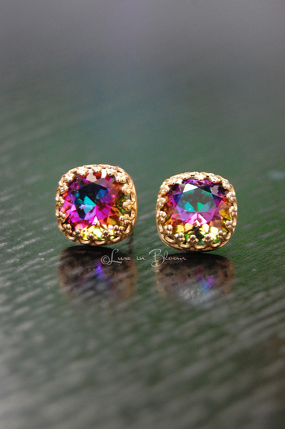 Petite Bridesmaid Wedding Earrings - Style # E165 : Luxe in Bloom