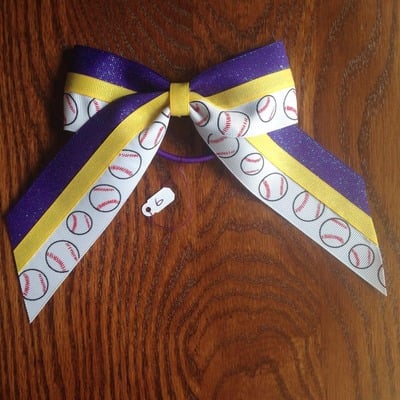 Softballs/Baseballs with Glitter Purple and Yellow