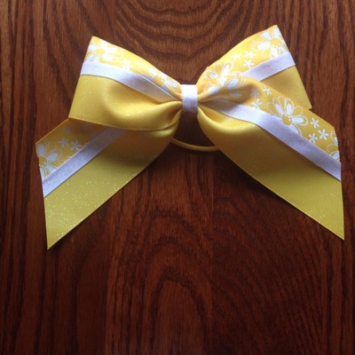 Yellow Flowers and Glitter with White