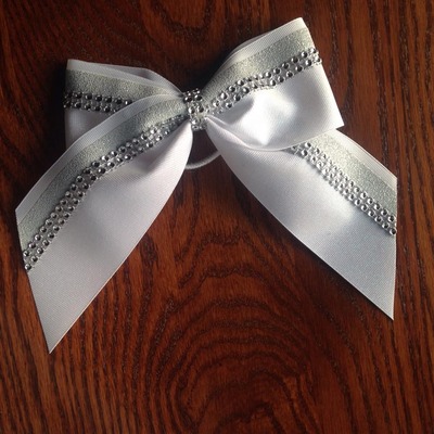 All White with Glitter and Rhinestones