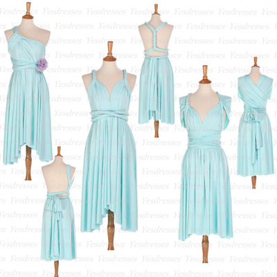 short bridesmaid dress, blue bridesmaid dress, convertible bridesmaid dress, best sale bridesmaid dress, popular bridesmaid dress, PD15362