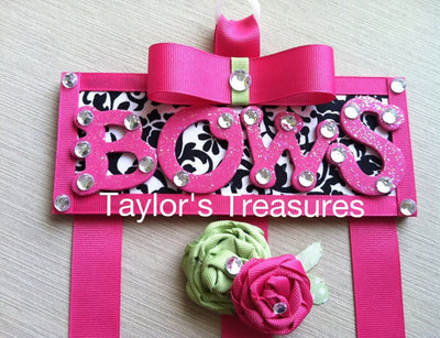 Taylors Treasures - Bows Hair Bow Holder - Any Color/Any Pattern