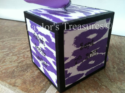 Taylors Treasures - Nursery Message Blocks - Wood Blocks - Personalized Monogrammed - Zebra - Ornaments