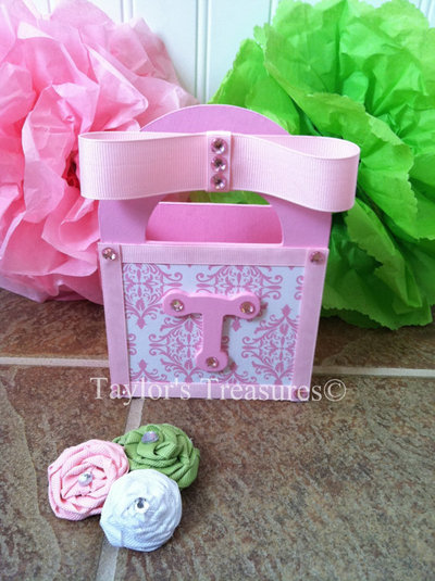 Taylors Treasures - Monogrammed Wooden Shopping Bag - Catchall - Any Color/Any Pattern