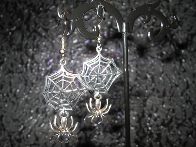 Spider Web and Spider Earrings