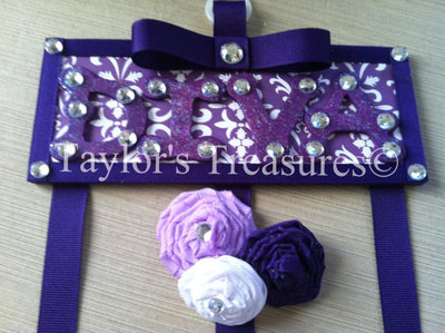 Taylors Treasures - Diva Hair Bow Holder - Any Color/Any Pattern