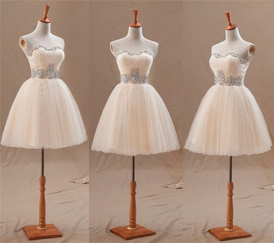 short homecoming dress, cheap junior homecoming dress, champagne prom dress, party dress for girls, E183