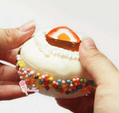 Fruit Cake Tart Squishy with toppings