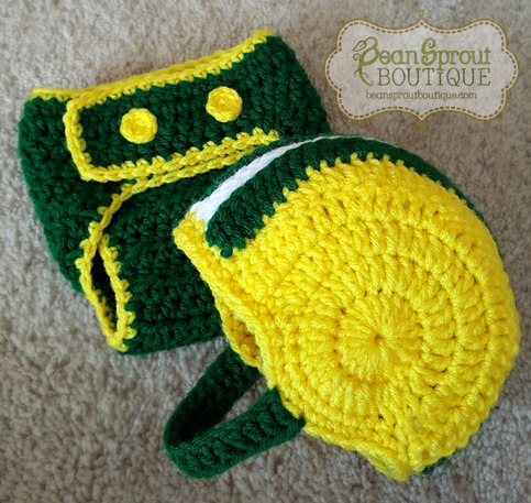 Football Helmet and Diaper Set