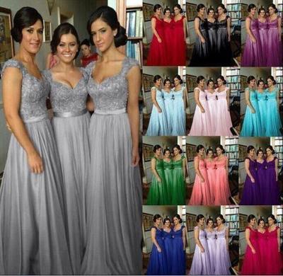 long bridesmaid dress, lace bridesmaid dress, cheap bridesmaid dress, custom color bridesmaid dress, bridesmaid dress for girls, E303