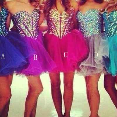 Mini homecoming dress, charming homecoming dress, junior homecoming dress, prom dress for girls, party prom dress, free custom short prom dress, e307 - Thumbnail 5