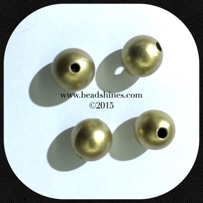 10mm Matted Gold (50pcs)