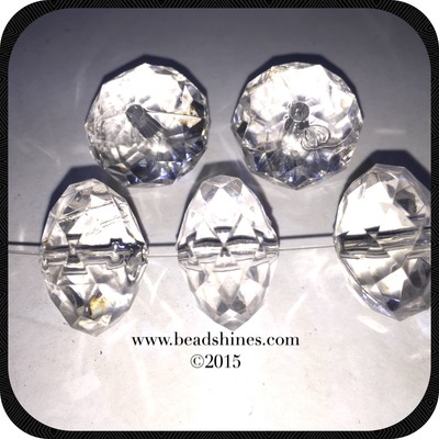 50 pcs Crystal Disc Bead