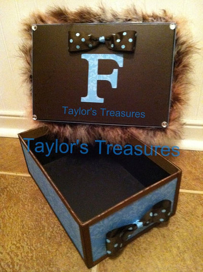 Taylors Treasures - Personalized Custom Memory Box - Photo Box - Any Patterns/Colors