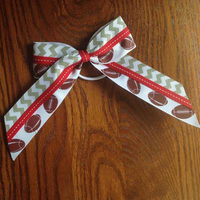 Football, Silver Chevron, and Red/White Stitching