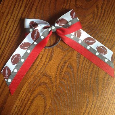 Red, Footballs, and Grey Dots