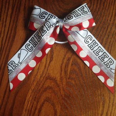 "Cheer" With Red Dots and Silver