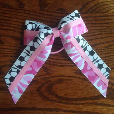 Soccer Balls with Pink Camo and Glitter