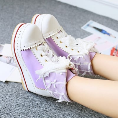 Sweet cute lace short boots shoes