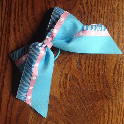 Blue Glitter and Zebra with Pink Dots