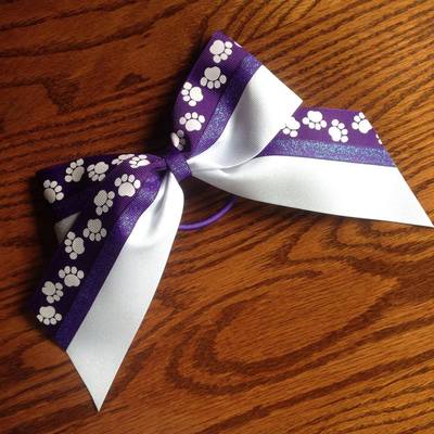 Glitter White and Purple with Paws