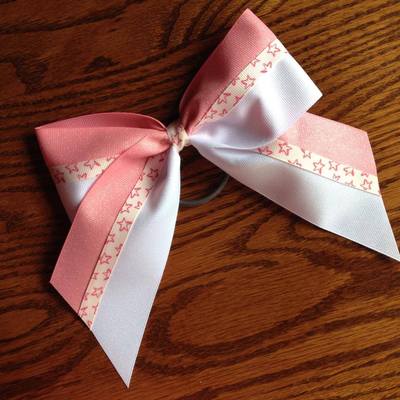 Glitter White and Pink with Pink Stars