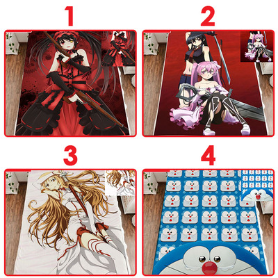 New Japanese Anime Design Fleece Flannel Otaku Bed Throws