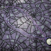 Lilac Dripping Black and White Skull Cameo Necklace - Thumbnail 1