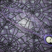 Lilac Coffin Necklace with Black and White Skull Cameo - Thumbnail 1