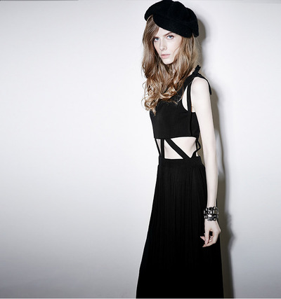 PUNK RAVER RETRO BLACK TASSEL DRESS PQ-091