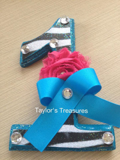 Taylors Treasures - 1st 2nd 3rd Birthday Photo Prop - Cake Topper - Cake Smash - Can Be Done In Any Pattern or Theme - Perfect for Photo