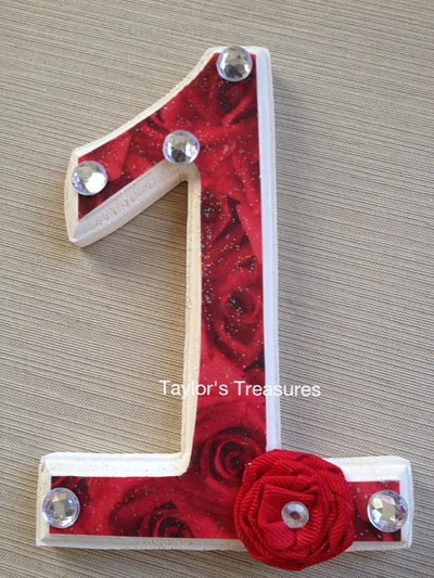 Taylors Treasures - 1st 2nd 3rd Birthday Photo Prop - Cake Topper - Cake Smash - Can Be Done In Any Pattern or Theme - Perfect for Photo